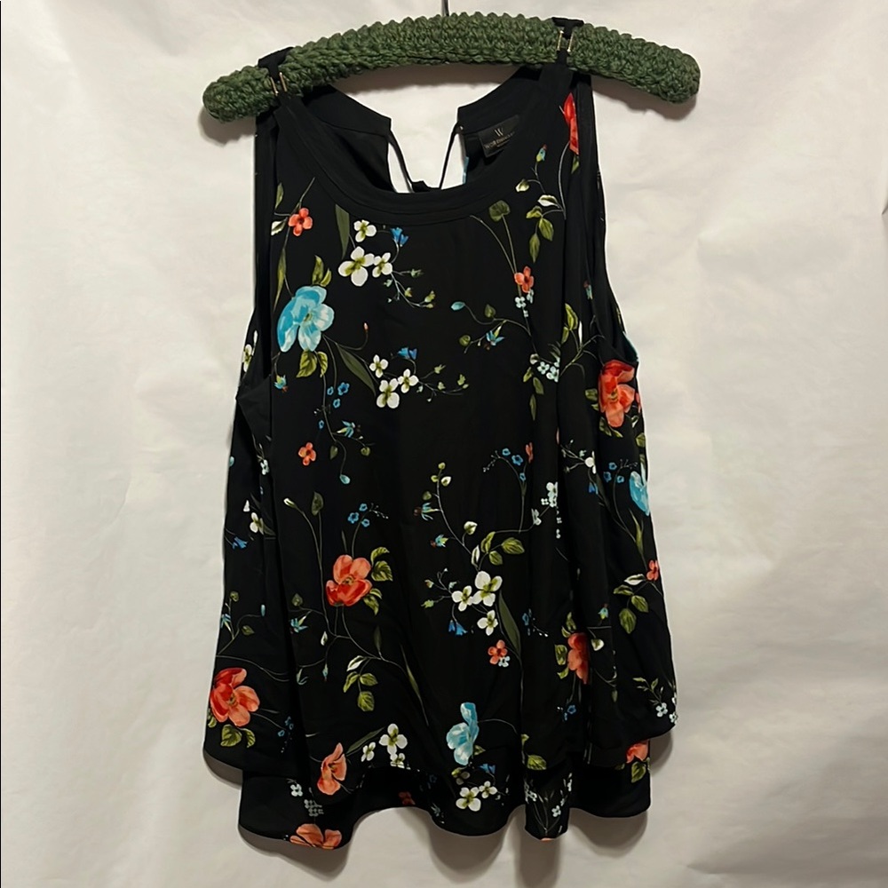 Floral Black Women's Top